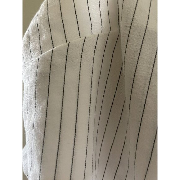 J galt white black striped cropped spaghetti Tank top Sz Small womens - Picture 3 of 5